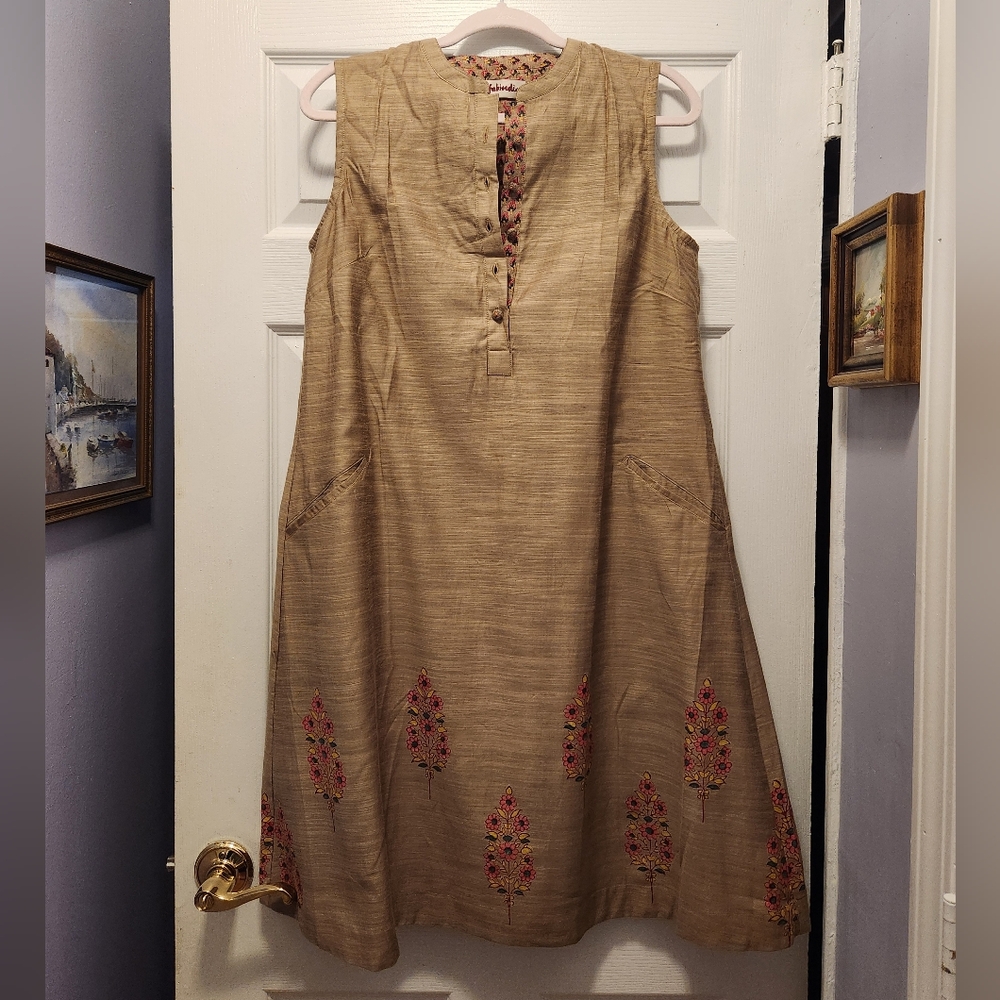 Fabindia Cotton/silk short dress